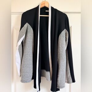 Chico’s Zenergy Black, Gray & White Cardigan